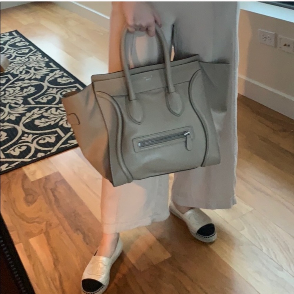 Beige Celine Luggage Bag
